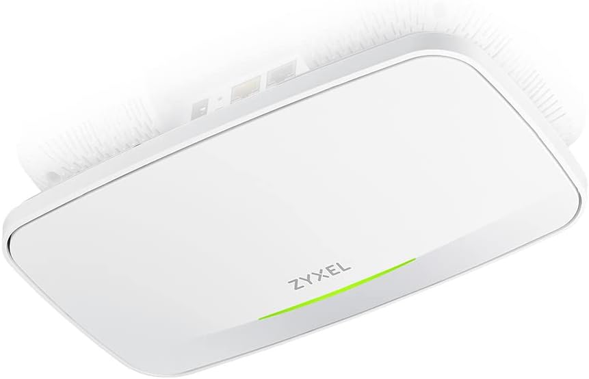 Zyxel WiFi 6E AXE7800 Wireless Gigabit Pro Access Point | Tri-Band Operation | Smart Antenna | 2.5G Uplink | Mesh | PoE++ | Nebula Pro Pack [WAX640S-6E]