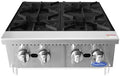 Atosa Commercial Countertop Hotplate, 4-Burner, Cast Iron Grates, Propane Gas, 24' (ACHP-4-LP)