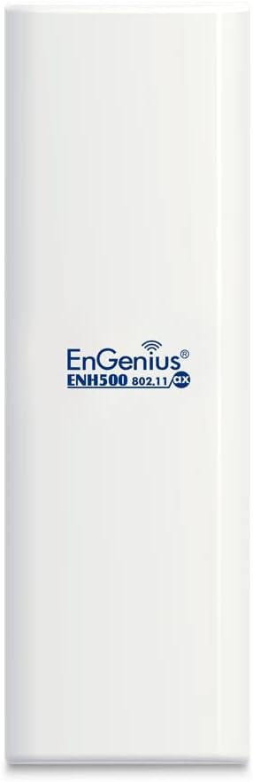 EnGenius ENH500-AX 5GHz Wi-Fi 6 (802.11ax) 2x2 Outdoor Wireless Bridge, up to 1,200 Mbps, high 26 dBm Transmit Power, IP55-rated Weatherproof & dustproof housing