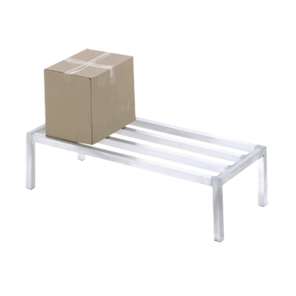 Channel ADE2042 Dunnage Rack, Tubular Style, Promo Series, Aluminum Construction, 42'W x 20'D x 12'H, 2000 lbs Distributed Weight Capacity, NSF, Made in USA, Lightweight