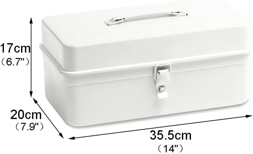 Portable Tool Box Toolbox Repair Tool Storage Box Home Accessories Storage Box with Comfort Handle and Metal Buckle Durable Tool Box Small Parts Box (Color : B)