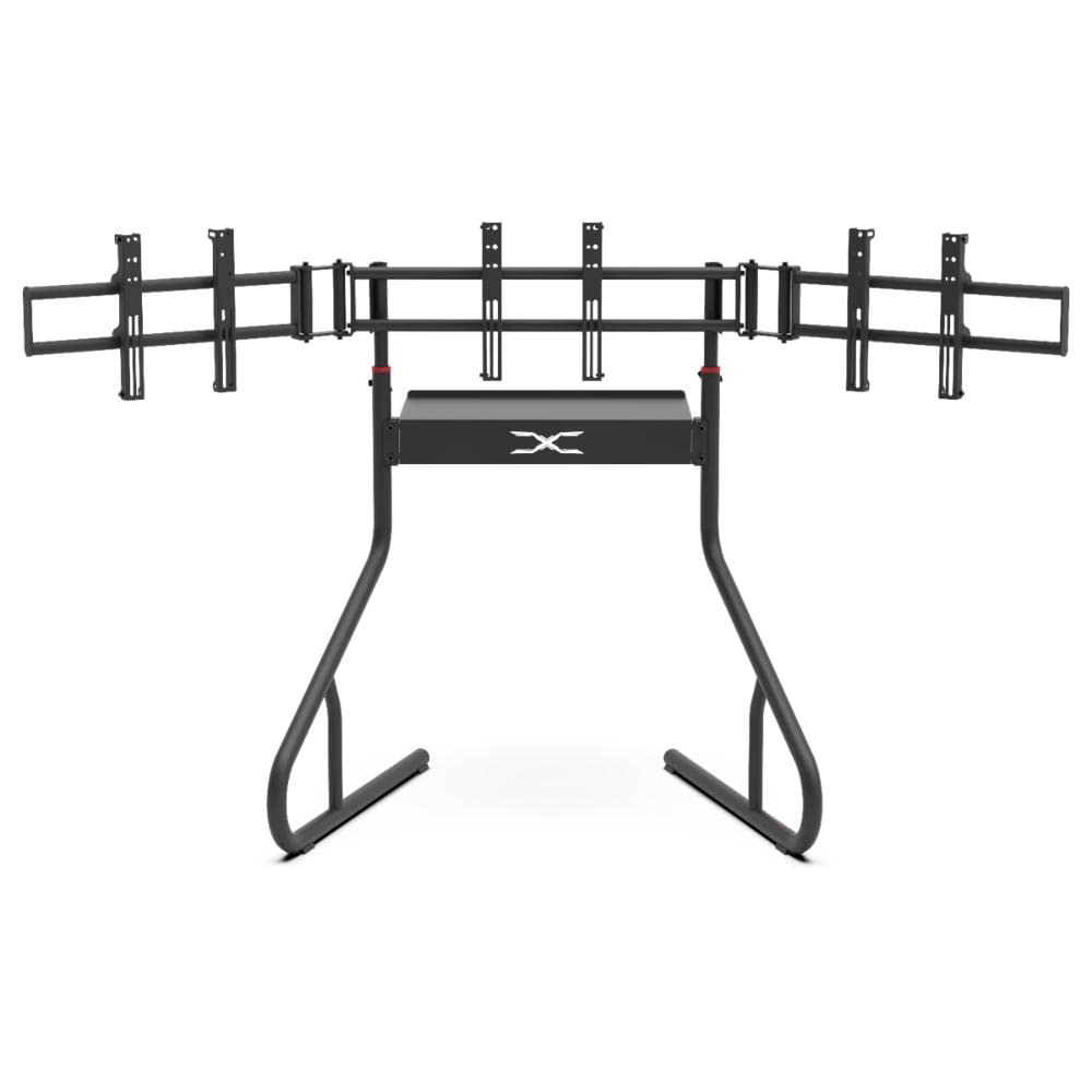 Extreme Sim Racing Triple Screen Tv Stand Add-on Upgrade With Back Tray - Fits almost all Sim Racing Rigs in the Market - Suitable for TV sizes up to 3 x 37'