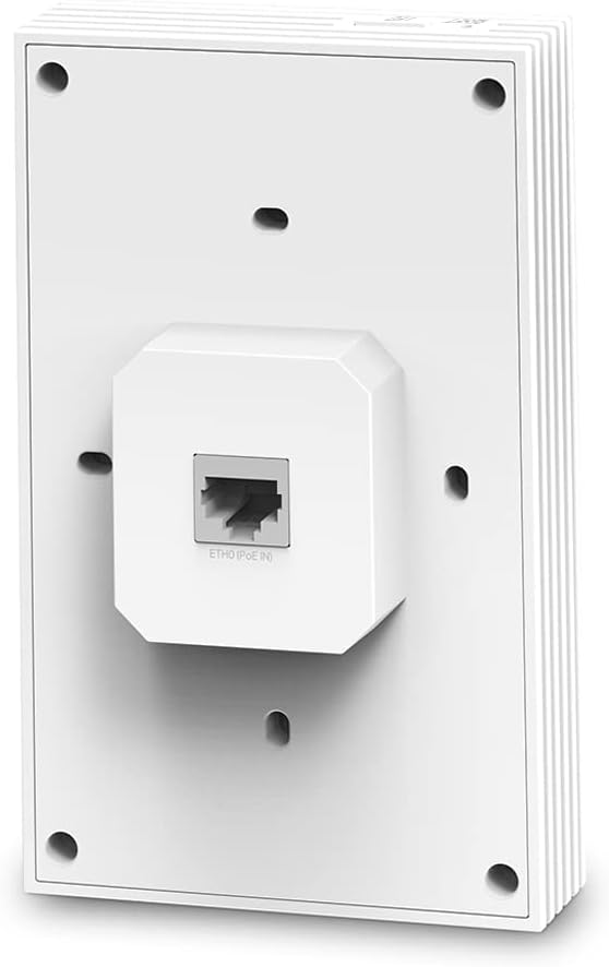 TP-Link EAP655-Wall | Omada True WiFi 6 AX3000 Wall Plate Wireless Gigabit Access Point | High-Efficiency | Seamless Roaming | PoE Passthrough | Multiple SDN Controller Options | Remote & App Control