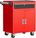 Tool Box Multi Functional Car Repair Handcart, Mobile Thick Drawer Tool Cabinet, Workshop Toolbox 80 Centimeters High Tool Storage(Red)