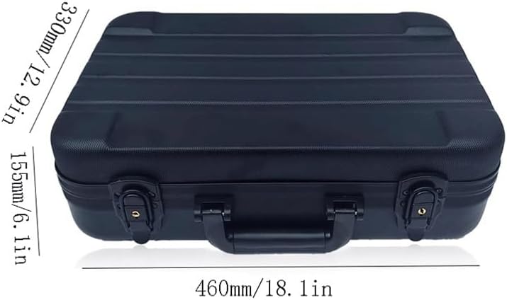 Tool Box Black Plastic Toolbox Lightweight Waterproof Storage Box Sample Display Toolbox Household Wrench Sorting Box Tool Storage