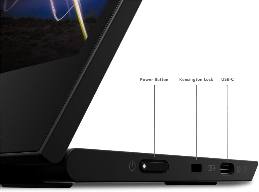 Lenovo ThinkVision M15 15.6' Full HD WLED LCD Monitor - 16:9 - Raven Black (Renewed)