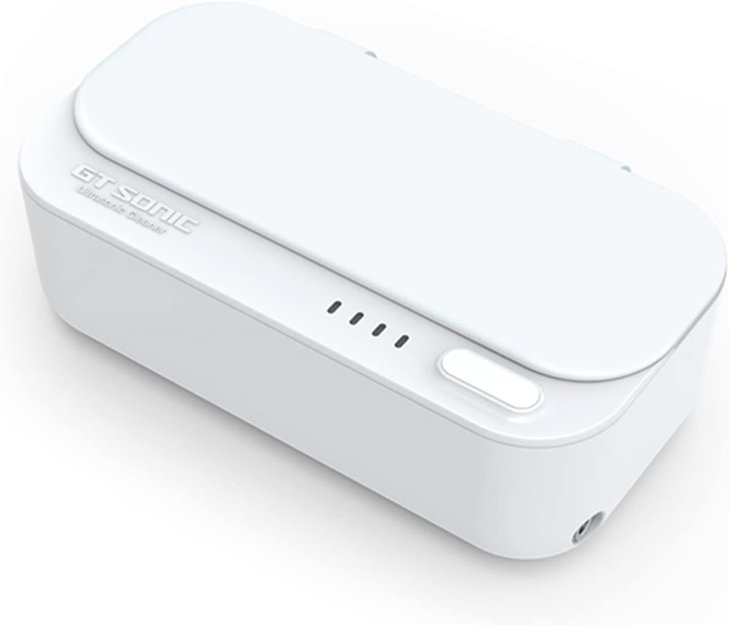 TXTC Small Ultrasonic Cleaner Solution Rechargeable Jewelry Cleaner,Ultrasonic Washing Machine for Jewellery, Watch, Glasses Cleaning,with Jewelry Basket-430ml (Color : White)