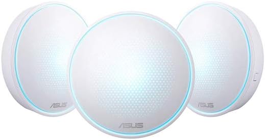 ASUS Lyra Home Wi-Fi System, Pack of 3 (up to 6,000sqft), Tri-Band Mesh Networking Wireless AC2200 Routers with AI Protection - MAP-AC2200