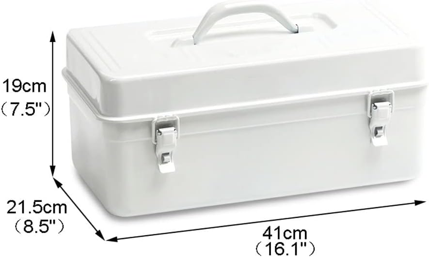 Portable Tool Box Toolbox Repair Tool Storage Box Home Accessories Storage Box with Comfort Handle and Metal Buckle Durable Tool Box Small Parts Box (Color : E)