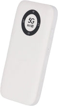 5G Mobile Hotspot, WiFi 6 16 Users Portable Wireless Router with SIM Card Slot and 7100mAh Battery, for Travel Business Outdoor Use (White)
