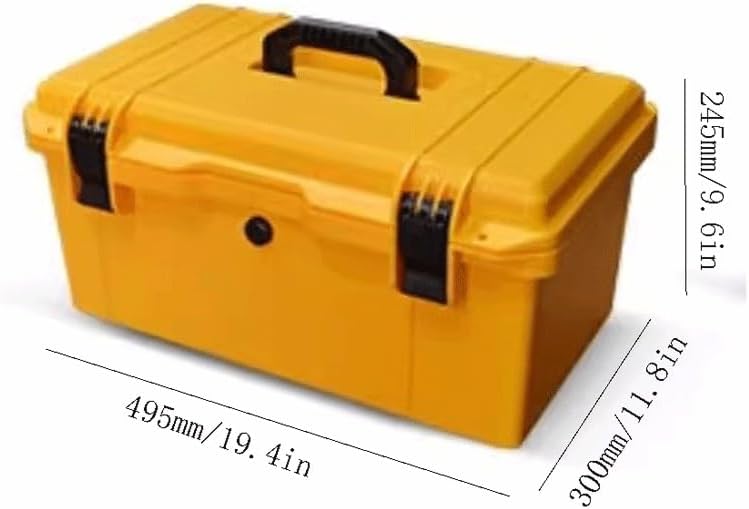 Tool Box Household Hardware Tool Box Electrician Repair Box Thickened Handheld Storage Box Multi-Functional Tool Storage Box Car Emergency Repair Box Tool Storage(Yellow)