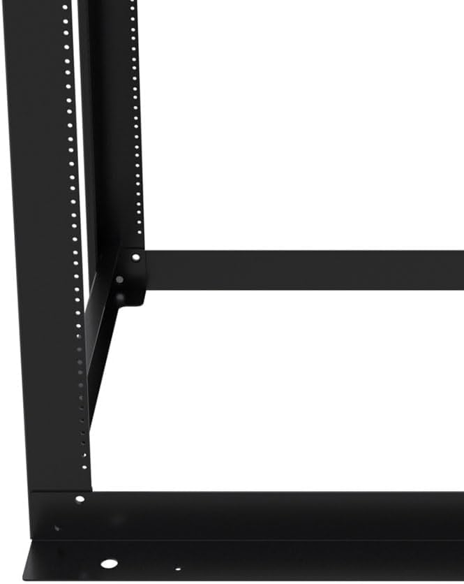 NavePoint 25U 23-inch Width 4-Post Frame Rack Open Frame Rack with Threaded for 23-Inch Equipment, Server Rack 881 lbs Weight Capacity, Floor Mount, RU Markings