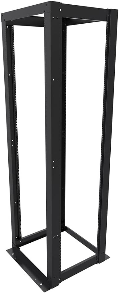 NavePoint 45U 23-inch Width 4-Post Frame Rack - Open Frame Rack with Threaded for 23-Inch Equipment, Server Rack 881 lbs Weight Capacity, Floor Mount, RU Markings