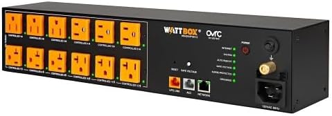 WattBox® 820 Series 20Amp Power Conditioner with 12 Metered & Individually IP Controlled Outlets (WB-820-IPVM-12)