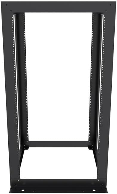NavePoint 25U 23-inch Width 4-Post Frame Rack Open Frame Rack with Threaded for 23-Inch Equipment, Server Rack 881 lbs Weight Capacity, Floor Mount, RU Markings