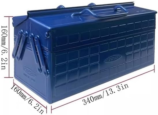 Tool Box Home Hardware Toolbox Thickened Iron Storage Box Blue Handheld Maintenance Box Ndustrial Grade Electrician Box Tool Storage