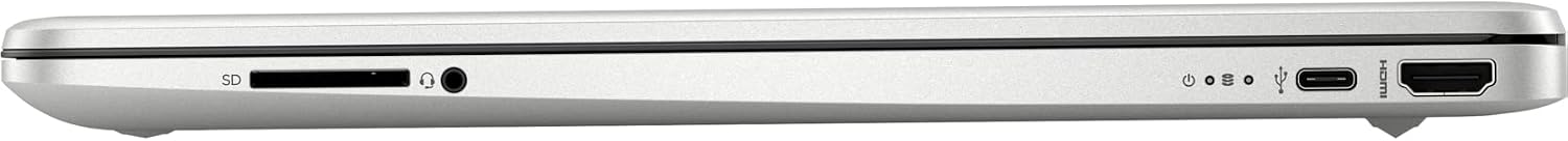 HP 15 Notebook, 15.6' HD Screen Laptop, Intel Core i3-1115G4, 8GB DDR4 RAM, 256GB SSD, Webcam, HDMI, Wi-Fi, Windows 11 Home, Natural Silver