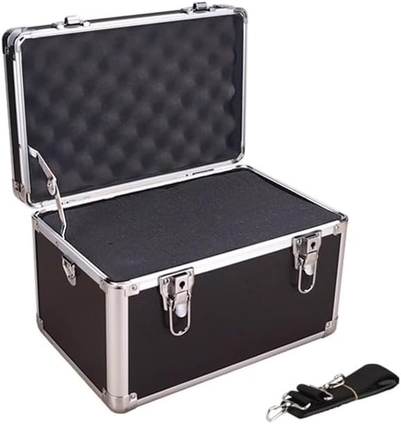 Tool Box Large-Capacity Multi-Functional Tool Box Household Hardware Tool Box Aluminum Alloy Portable Beauty Box Car Instrument Box Outdoor Maintenance Box Tool Storage(Silver)