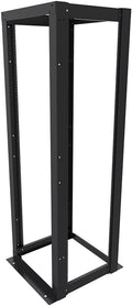 NavePoint 42U 23-inch Width 4-Post Frame Rack - Open Frame Rack with Threaded for 23 Inch Equipment, Server Rack 881 lbs Weight Capacity, Floor Mount, RU Markings