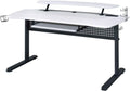 Acme Vildre Wooden Top Gaming Table with USB Port in Black and White
