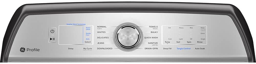 GE Profile 5.0 cu. ft. High-Efficiency Smart Top Load Electric Washer in Diamond Gray with Microban Technology PTW600BPRDG