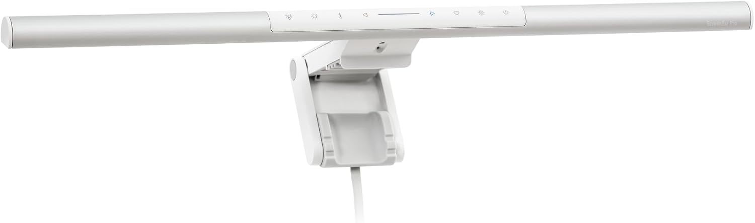 BenQ ScreenBar Pro LED Monitor Light Bar (Silver)- Ultrawide Lighting, Motion Sensor, Adjustable Brightness/Color Temperature, Eye-Care USB-C Monitor Lamp, No Glare, Curved Monitors, Monitor accessory