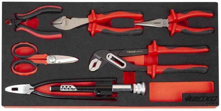 BOXO USA Heavy Duty Toolbox 103 Piece MotoBox Hand Carry Tool Box with Locking System for Motorcycle, Dirt Bike, Dual Sport (Nardo Gray)