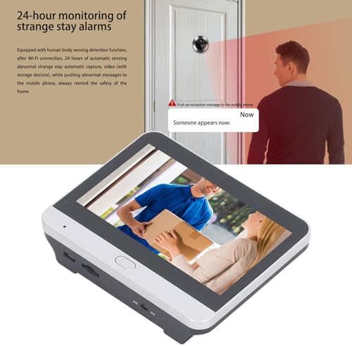 Yunseity 1080P Video Door Viewer, 120° Peephole Camera with 4.3 Inch Color Monitor, Two Way Talk, Night Vision, PIR Motion Detection, Camera Camera System