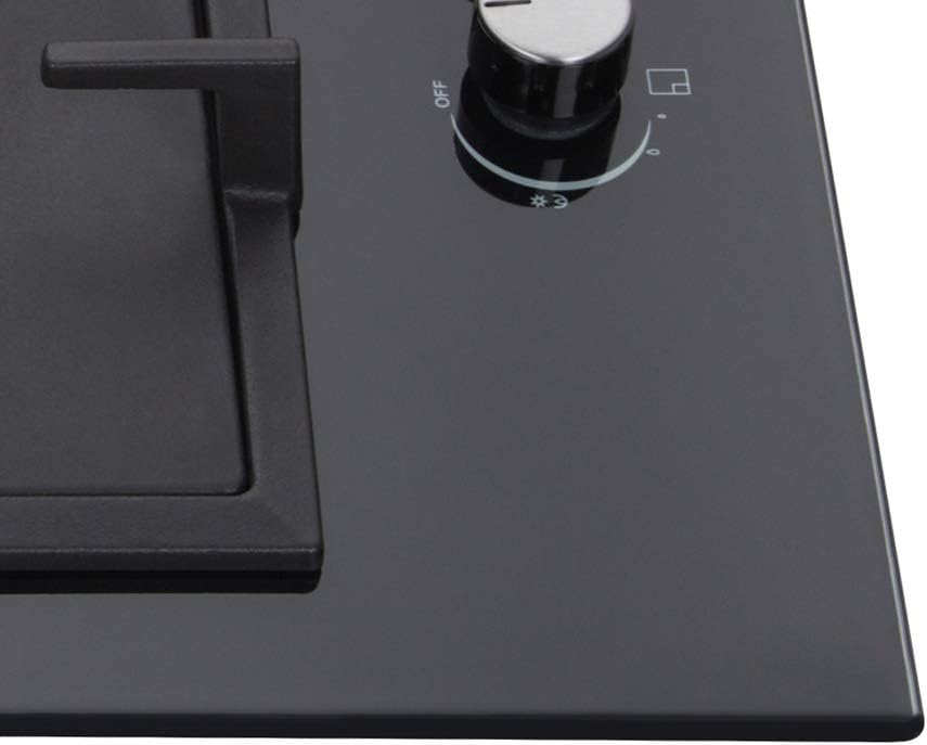 K&H 4 Burner 24 Inch Built-in LPG/Propane Gas Stove Top Glass Surface Cast Iron Cooktop UL/ETL Certified 4-GCW-LPG