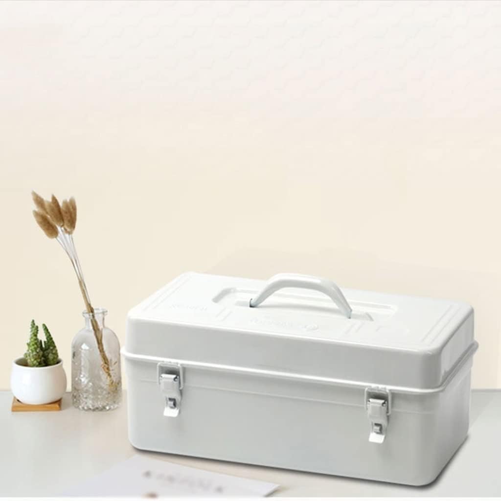 Portable Tool Box Toolbox Repair Tool Storage Box Home Accessories Storage Box with Comfort Handle and Metal Buckle Durable Tool Box Small Parts Box (Color : B)
