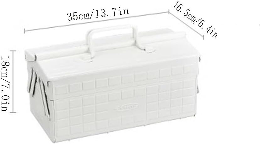 Tool Box White Home Toolbox Art Student Art Box Car Electrician Box Hardware Repair Box Small Item Storage Box Fishing Enthusiast Storage Box Tool Storage