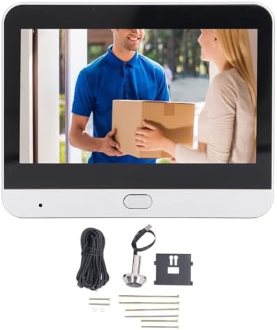 Yunseity 1080P Video Door Viewer, 120° Peephole Camera with 4.3 Inch Color Monitor, Two Way Talk, Night Vision, PIR Motion Detection, Camera Camera System