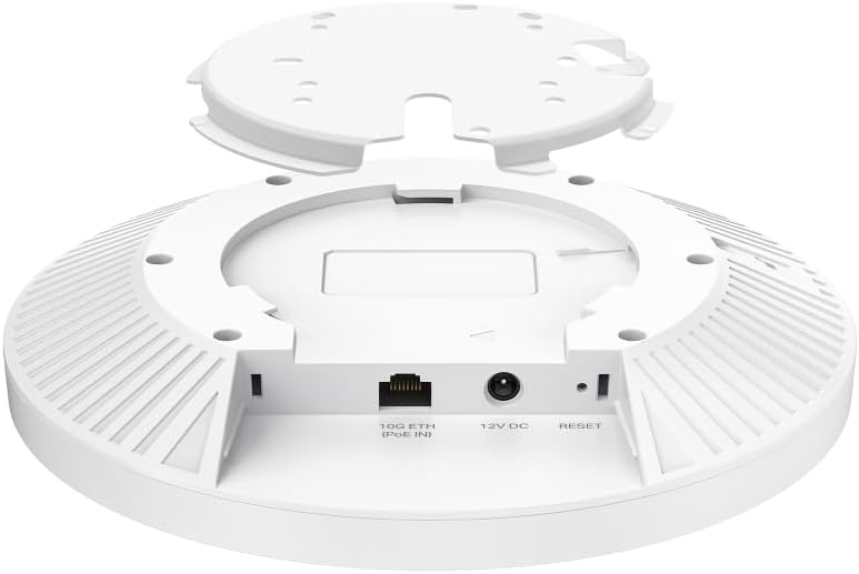 TP-Link Omada WiFi7 Wireless Access Point -BE15000 Tri-Band, 10G Port, PoE+ or DC Powered, Adapter NOT Included, 5yr Warranty, Captive Portal, Mesh, WPA3, Roaming, Business WiFi Experience(EAP787)