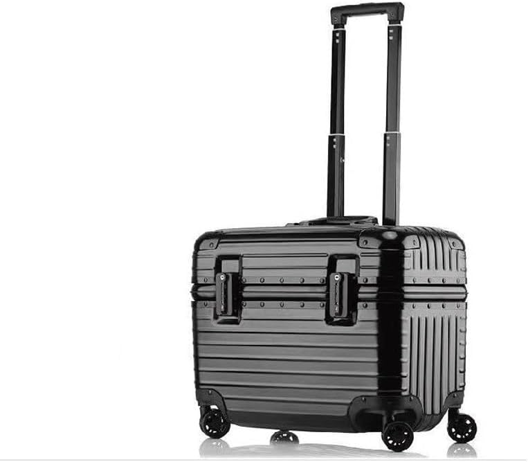 Toolbox Home Metal Toolbox Photography Suitcase Captain's Luggage 18 Inch Makeup Box Travel Storage Box Outdoor Portable Toolbox Tool Box(Black)