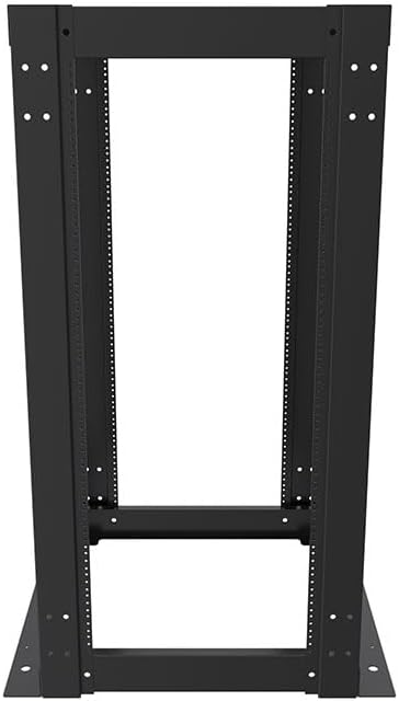 NavePoint 25U 23-inch Width 4-Post Frame Rack Open Frame Rack with Threaded for 23-Inch Equipment, Server Rack 881 lbs Weight Capacity, Floor Mount, RU Markings