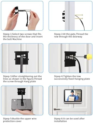 Yunseity 1080P Video Door Viewer, 120° Peephole Camera with 4.3 Inch Color Monitor, Two Way Talk, Night Vision, PIR Motion Detection, Camera Camera System