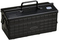 Toyo ST-350BK Color 2-Tier Tool Box, Black