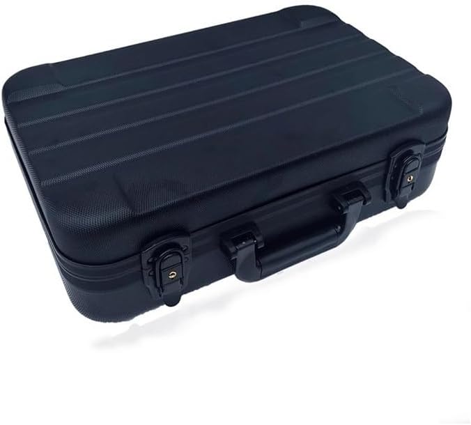 Tool Box Black Plastic Toolbox Lightweight Waterproof Storage Box Sample Display Toolbox Household Wrench Sorting Box Tool Storage