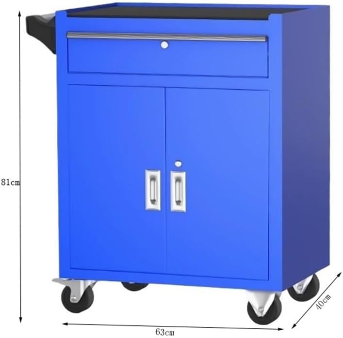 Tool Box Multi Functional Car Repair Handcart, Mobile Thick Drawer Tool Cabinet, Workshop Toolbox 80 Centimeters High Tool Storage(Red)