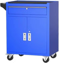 Tool Box Multi Functional Car Repair Handcart, Mobile Thick Drawer Tool Cabinet, Workshop Toolbox 80 Centimeters High Tool Storage(Blue)
