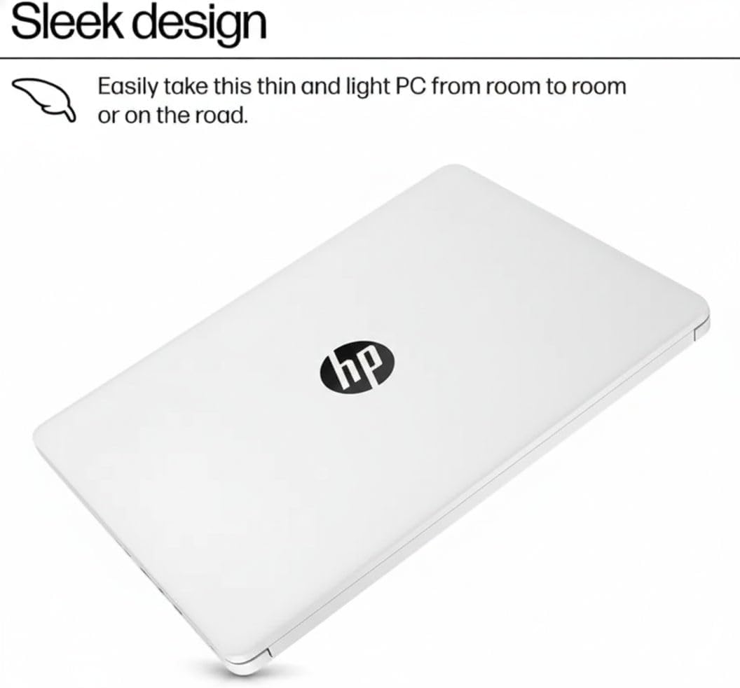 HP Essential Laptop with Office 365 - Copilot AI - Intel Core | Thin & Portable, Anti-Glare Display, 1TB OneDrive + 64GB SSD, Win11, 12hrs Battery, Fast, Smart, Home & Student Friendly