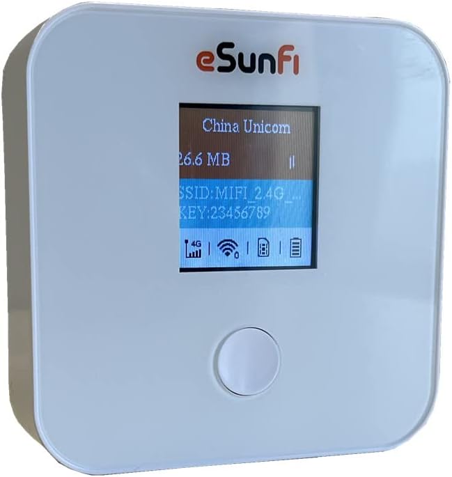 eSunFi SHFiEL40 4G LTE WiFi Mobile Hotspot Router, Worldwide WiFi Portable High Speed WiFi Hotspot, No SIM Card Needed,Secure Wireless Network Anywhere, Mini Size, Only 135g
