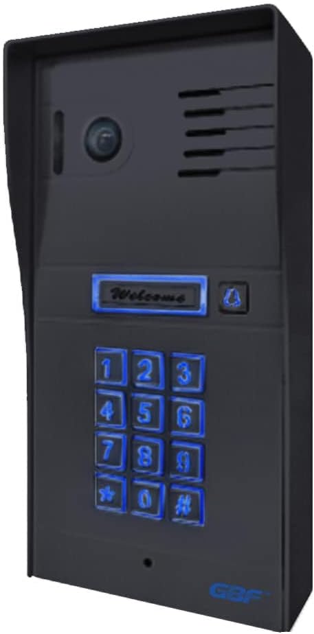 GBF Smart Video Door Phone & Doorbell Intercom System with a smart keypad(PL963PMBL-POE)- 1080P Camera, Built in POE, Control Two Locks remotely, Timed Unlock, RJ45 Hardwired or WiFi Bridge connection