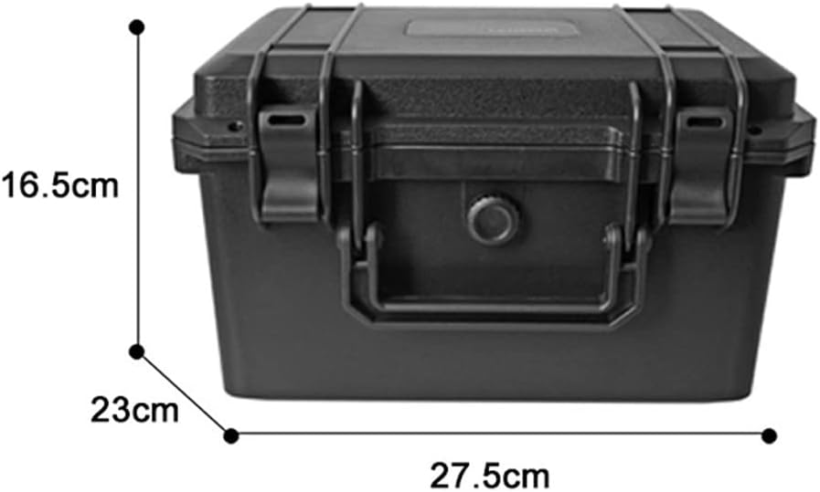 Portable Tool Box Black Foam Board and Plastic Tool Box Protective Box Multi-Function Household Toolbox for Instruments and Parts Storage Small Parts Box (Size : Containing a Sponge mat)