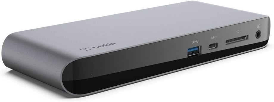 Belkin Thunderbolt 3 Dock Pro w/ Thunderbolt 3 Cable - USB-C Hub - USB-C Docking Station for MacOS & Windows, Dual 4K @60Hz, 40Gbps Transfer Speed, 85W Upstream Charging, w/ Ethernet, SD & Audio Ports