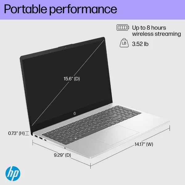 HP 15-FD000 Laptop 2025 15.6' FHD 1920x1080 Display Touchscreen, Intel Core i5-1334U, 10-core, Intel Iris Xe Graphics, 32GB DDR4, 1TB SSD, Wi-Fi 6, Bluetooth 5.3, 720p HD Camera, Windows 11 Pro