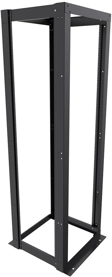 NavePoint 45U 23-inch Width 4-Post Frame Rack - Open Frame Rack with Threaded for 23-Inch Equipment, Server Rack 881 lbs Weight Capacity, Floor Mount, RU Markings
