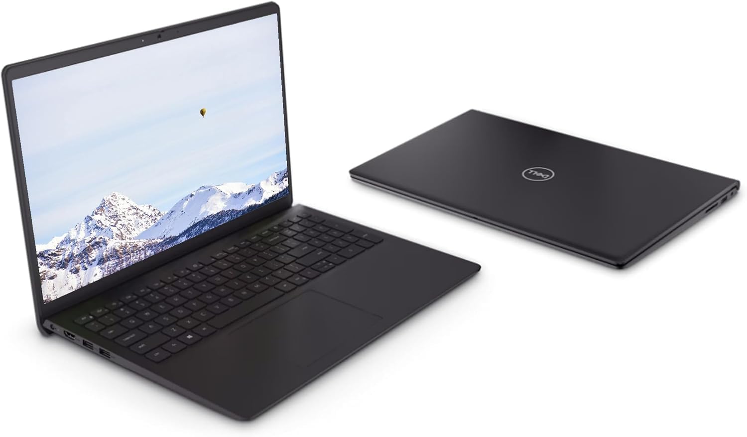 Dell 15.6 Inch FHD Laptop | Intel Core 3 100U, Quad-Core Processor, Up to 4.7GHz | 16GB RAM, 256GB SSD | Win 11 | Carbon Black | AI Noise-Reduction Microphone | Mechanical Camera Shutter | WiFi 6