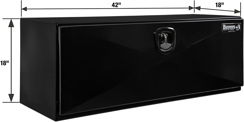Buyers Products 1752810 Black Steel Pro Series Steel Underbody Truck Box, Toolbox for Utility Heavy Duty Work Vehicles 48x18x18 Inch, Toolbox for Utility Heavy Duty Work Vehicles