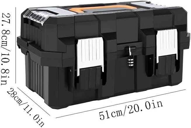 Tool Box Stainless Steel Hardware Tool Box Portable Outdoor Emergency Box Plumber and Electrician Thickened Repair Box Household Parts Storage Box Tool Storage